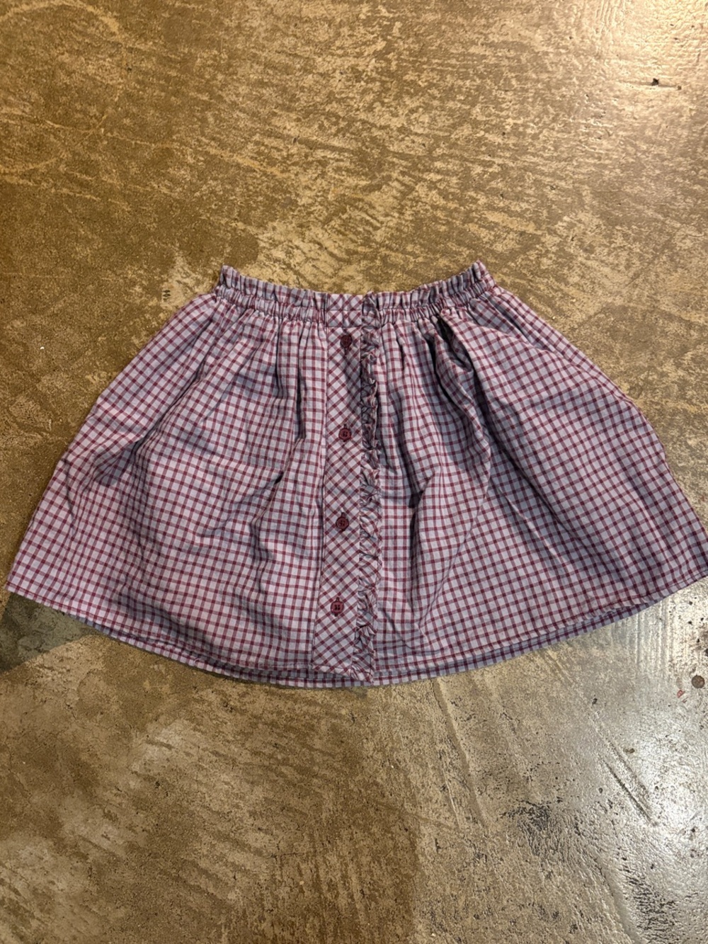 Zara girls Purple Plaid Button-Front Skirt - Women